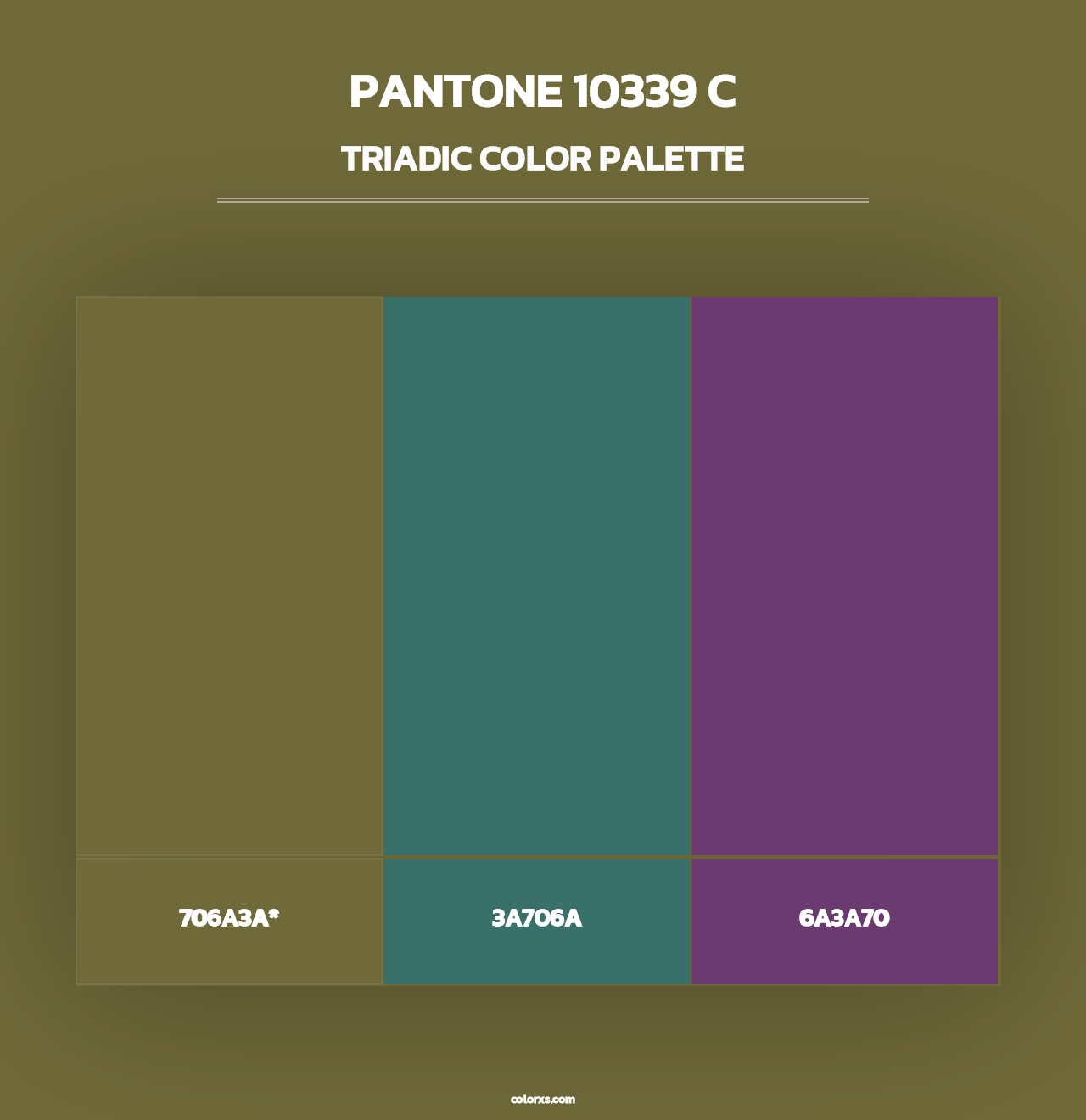 PANTONE 10339 C - Triadic Color Palette