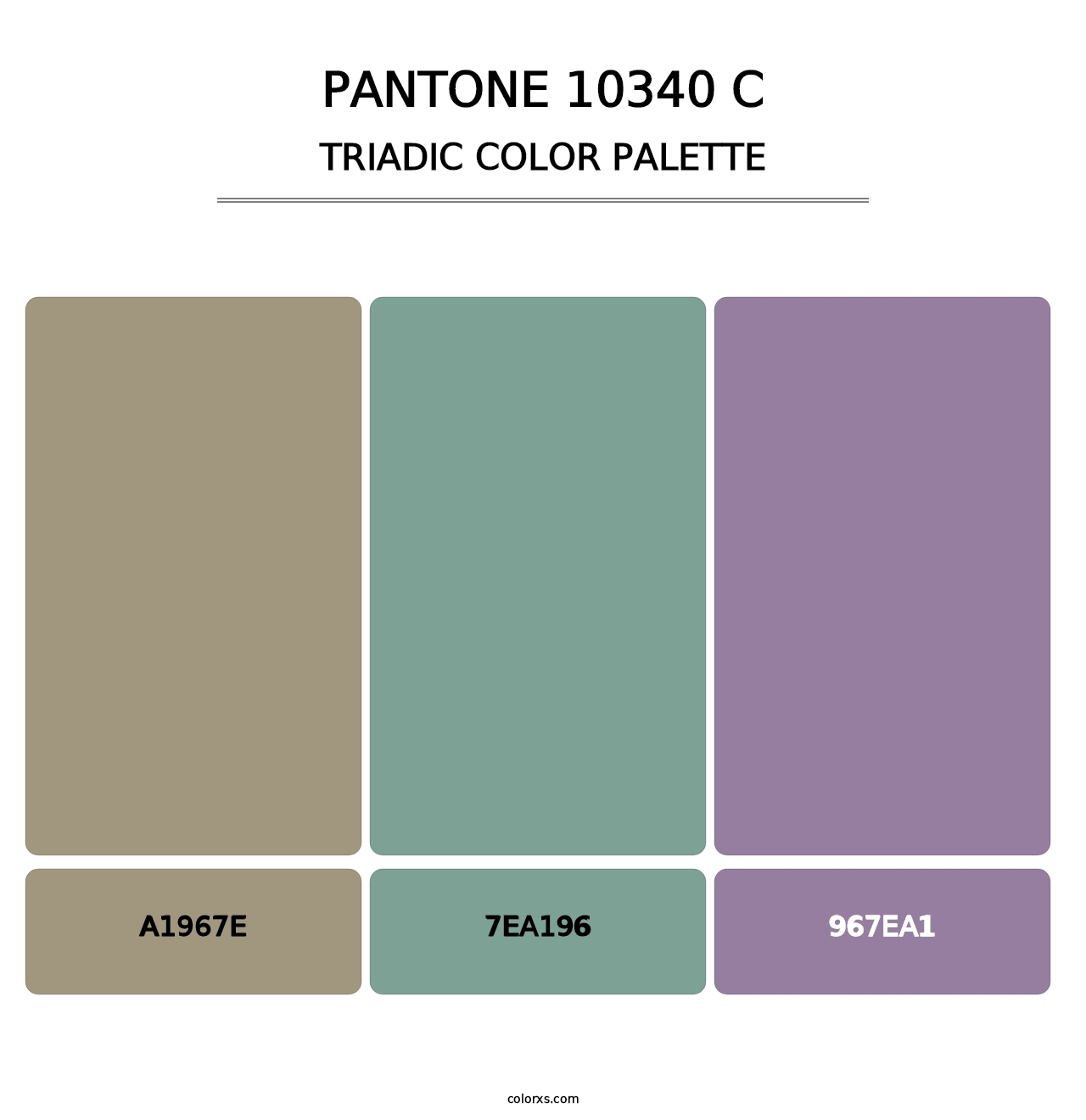 PANTONE 10340 C - Triadic Color Palette