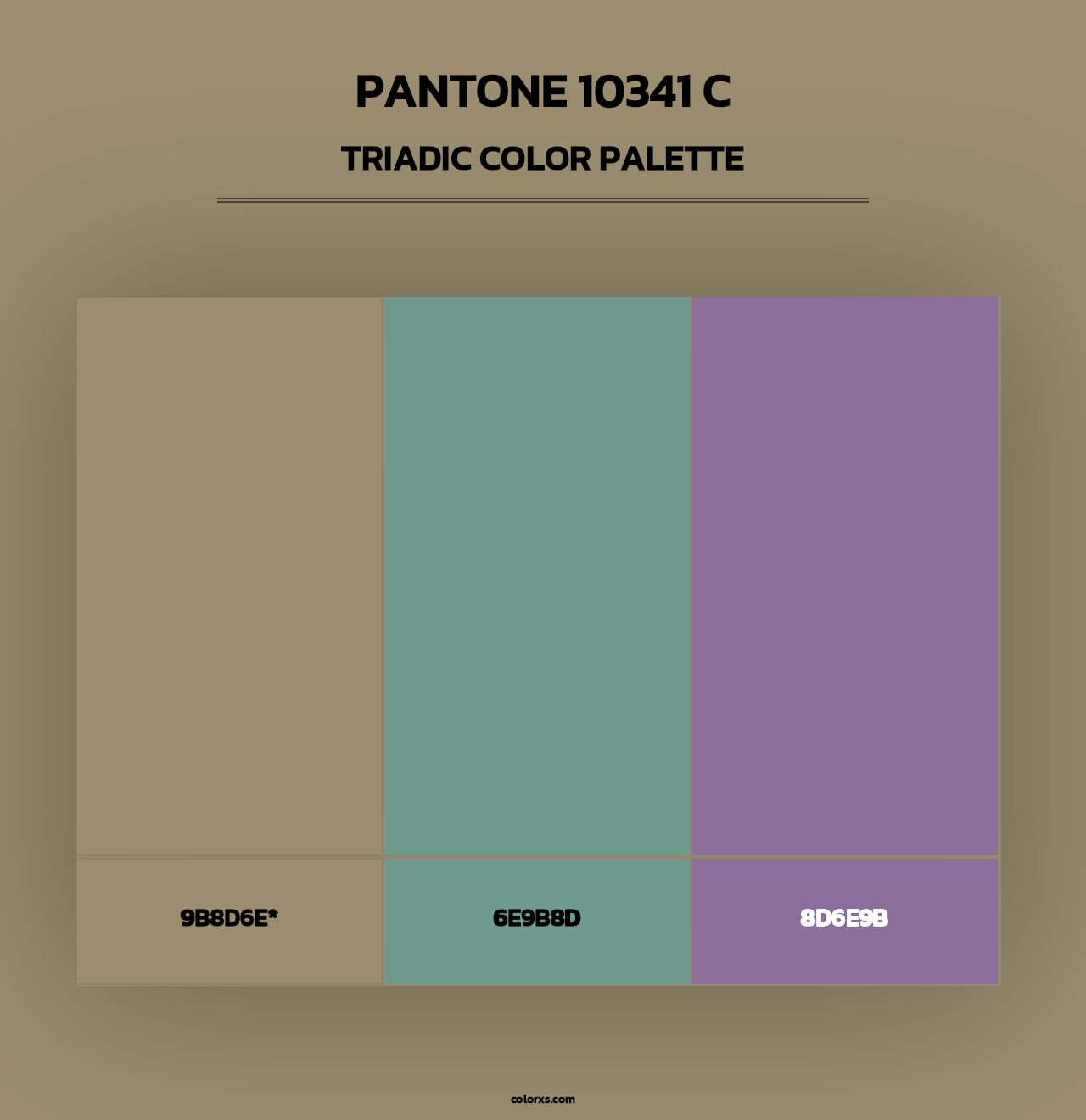 PANTONE 10341 C - Triadic Color Palette