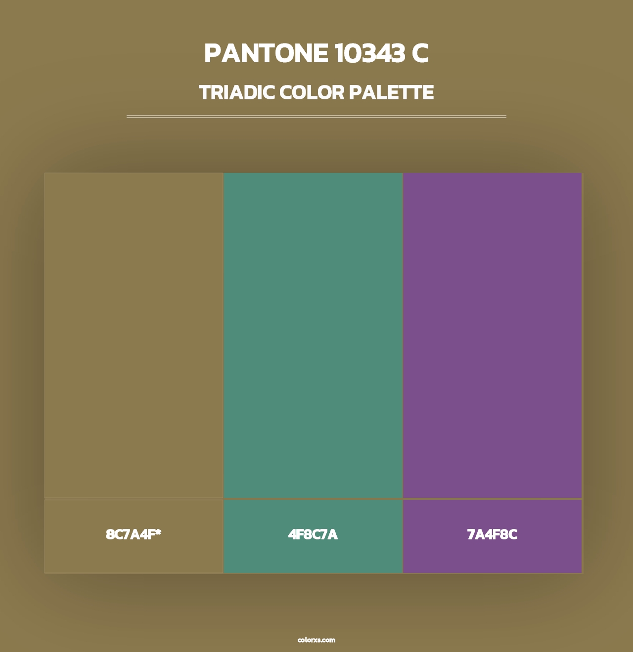 PANTONE 10343 C - Triadic Color Palette