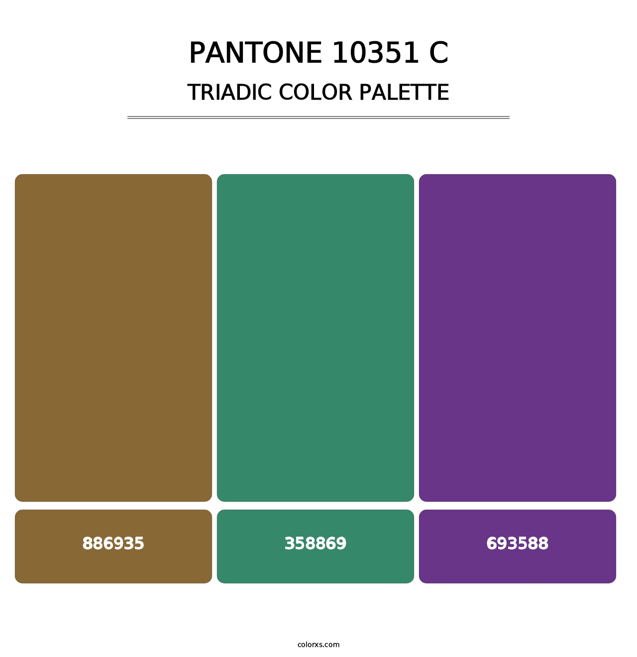 PANTONE 10351 C - Triadic Color Palette