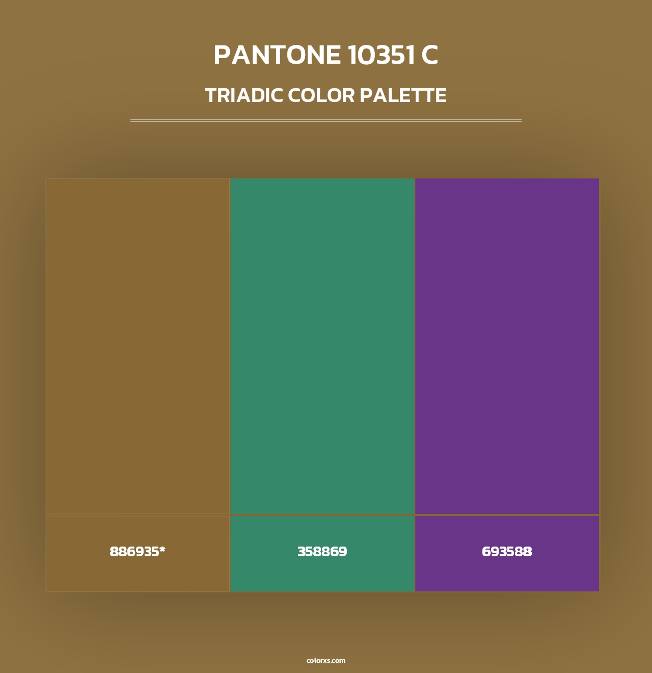 PANTONE 10351 C - Triadic Color Palette