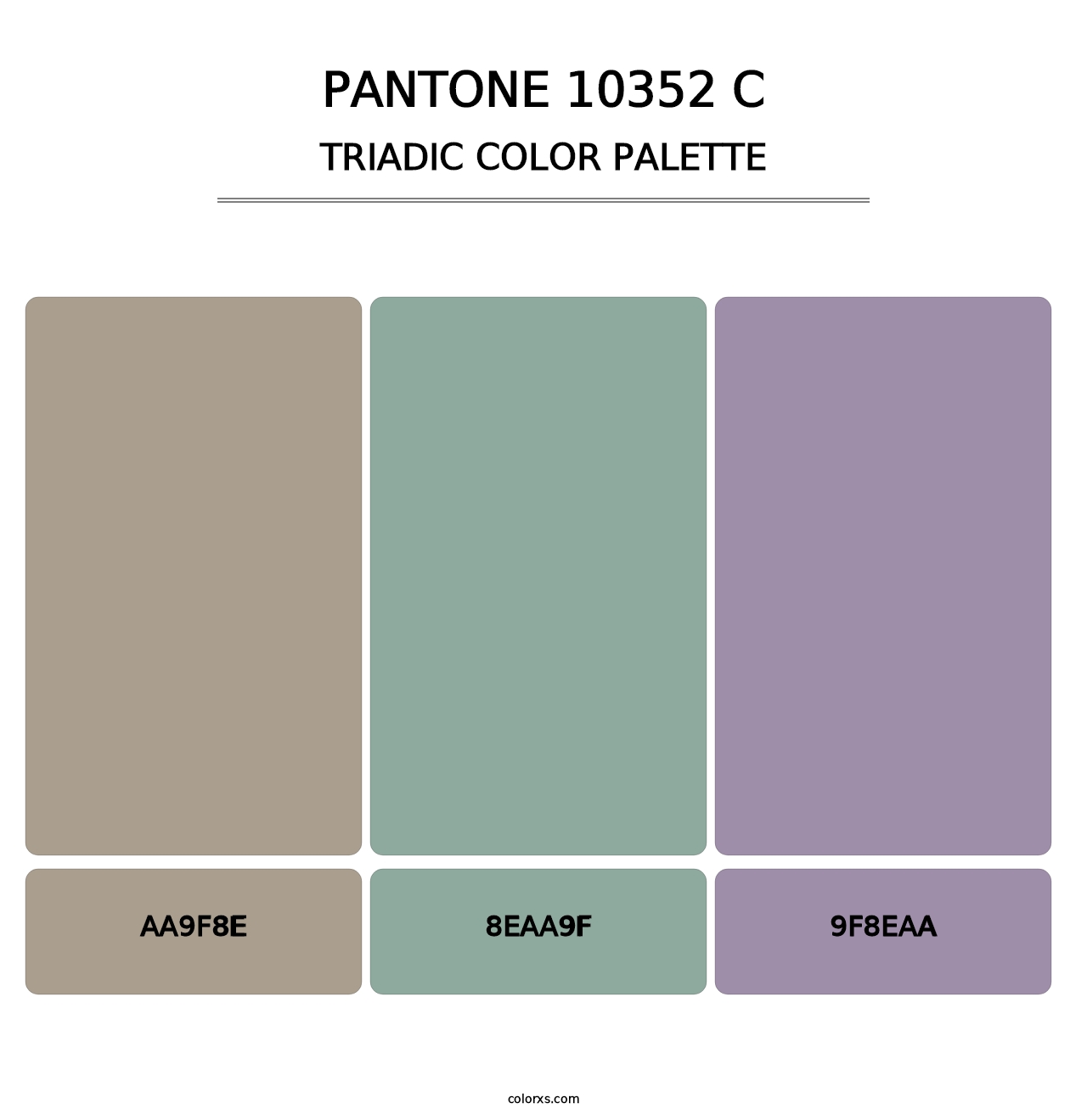 PANTONE 10352 C - Triadic Color Palette