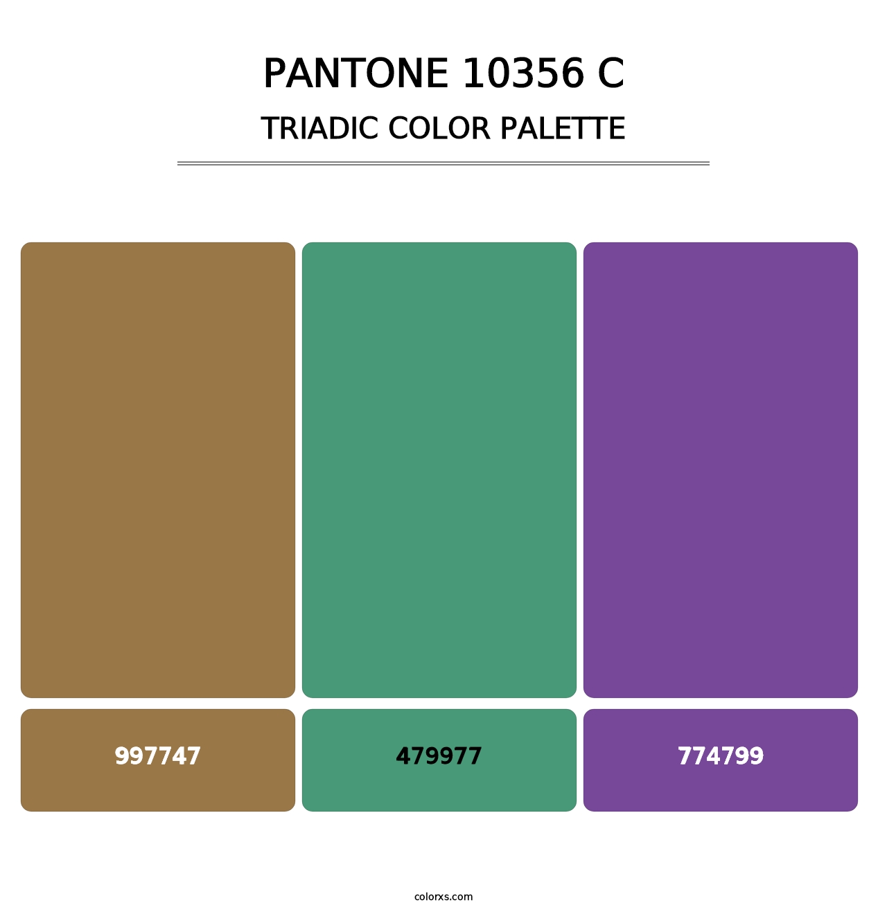 PANTONE 10356 C - Triadic Color Palette