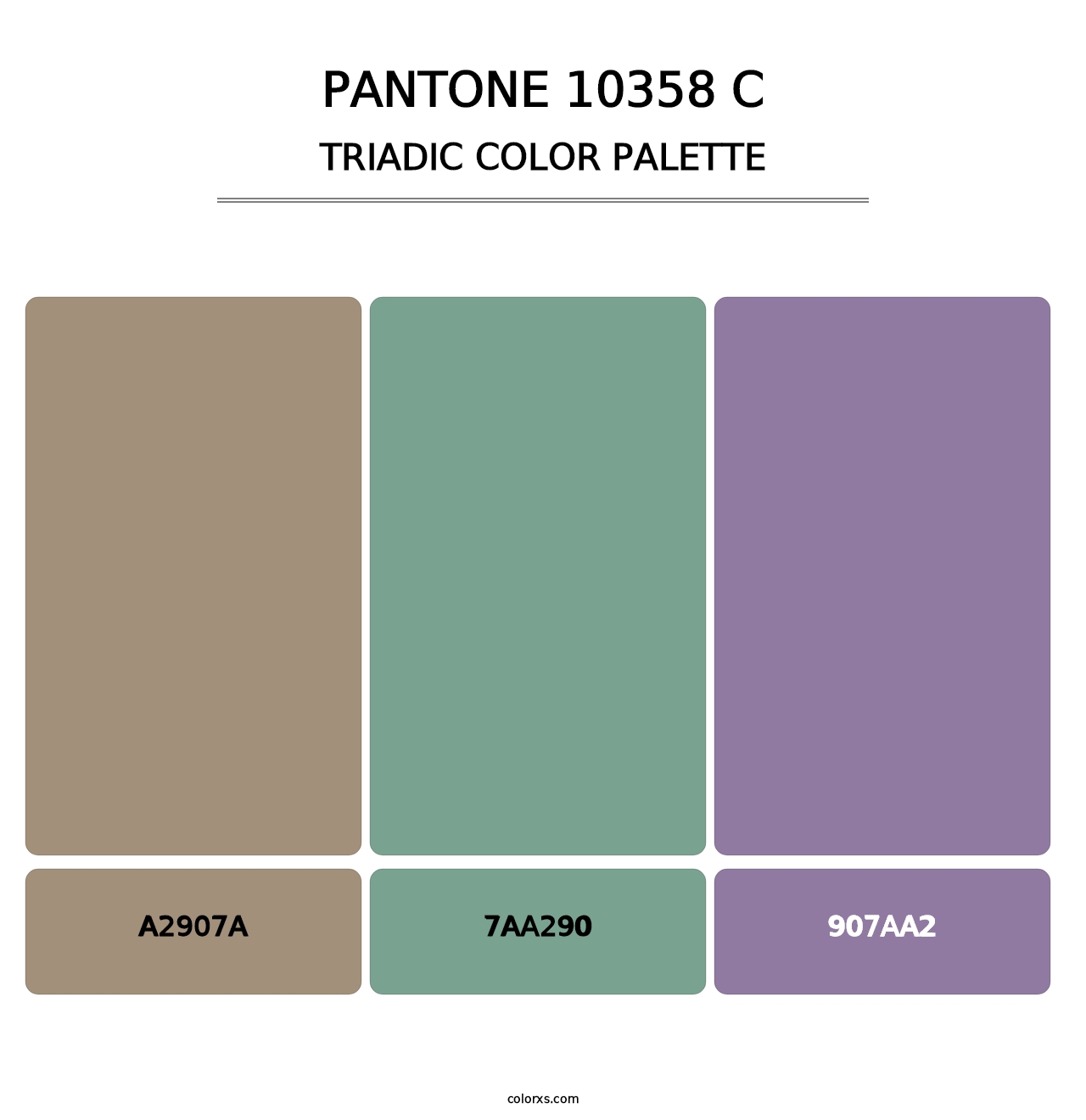 PANTONE 10358 C - Triadic Color Palette