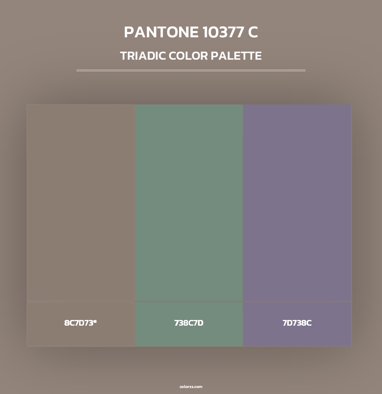 PANTONE 10377 C - Triadic Color Palette