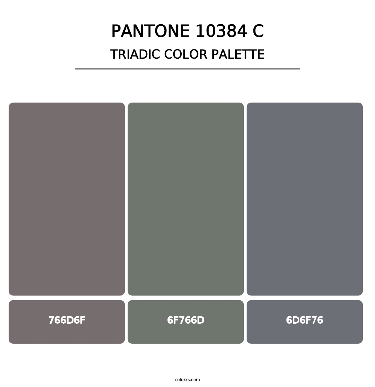 PANTONE 10384 C - Triadic Color Palette