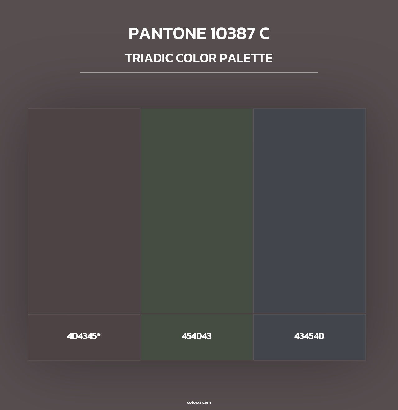 PANTONE 10387 C - Triadic Color Palette
