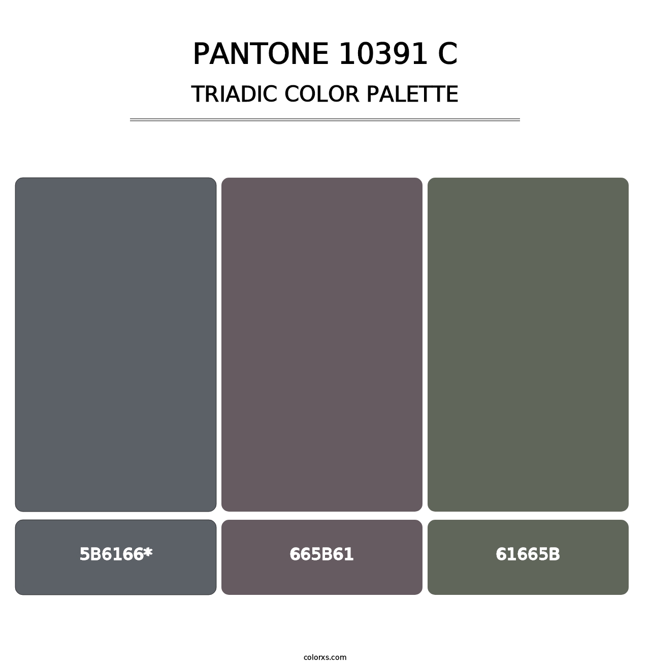 PANTONE 10391 C - Triadic Color Palette