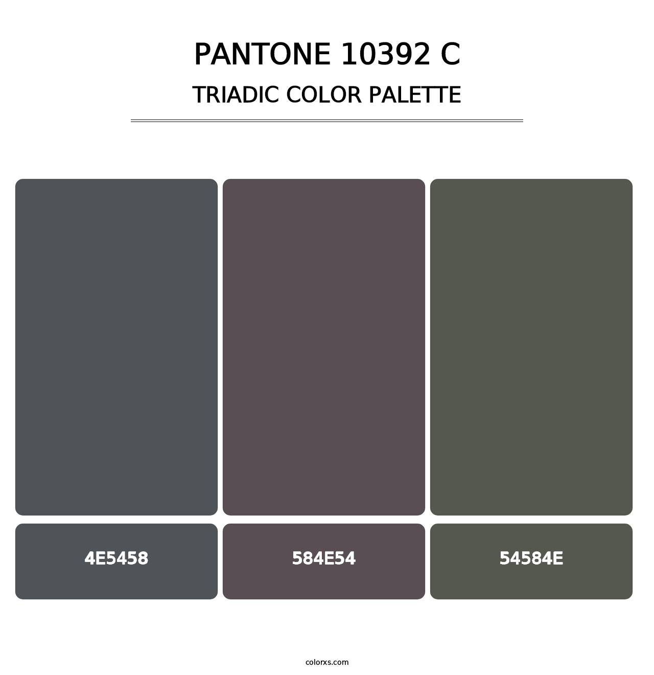 PANTONE 10392 C - Triadic Color Palette