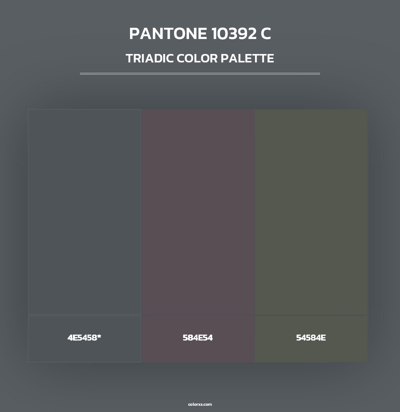 PANTONE 10392 C - Triadic Color Palette