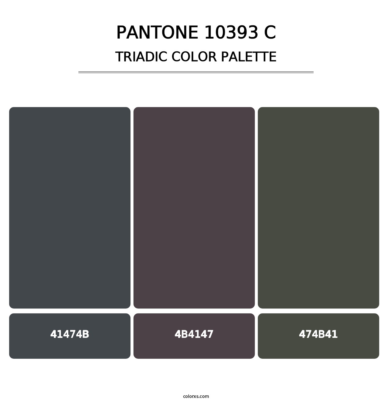 PANTONE 10393 C - Triadic Color Palette