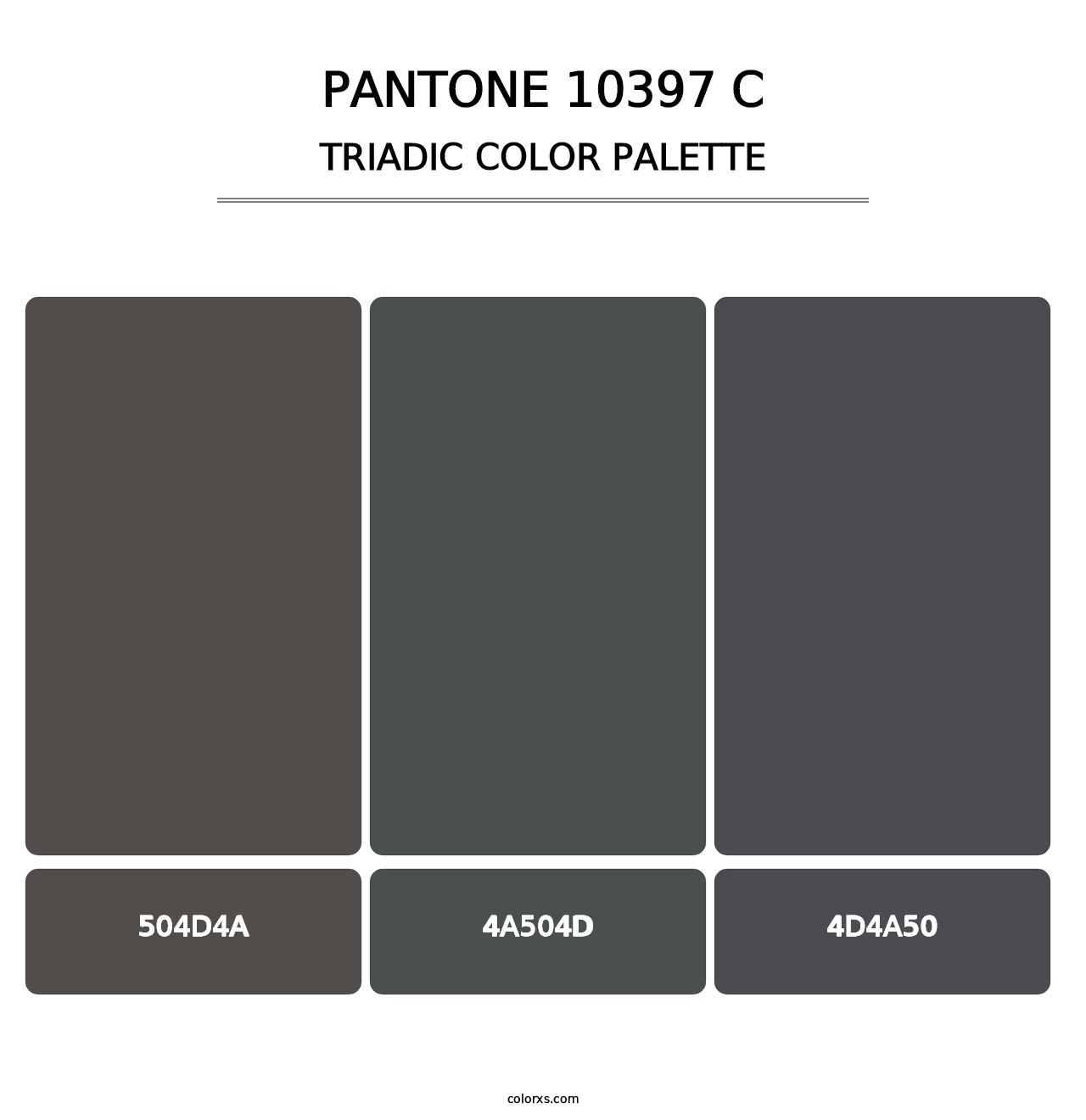 PANTONE 10397 C - Triadic Color Palette