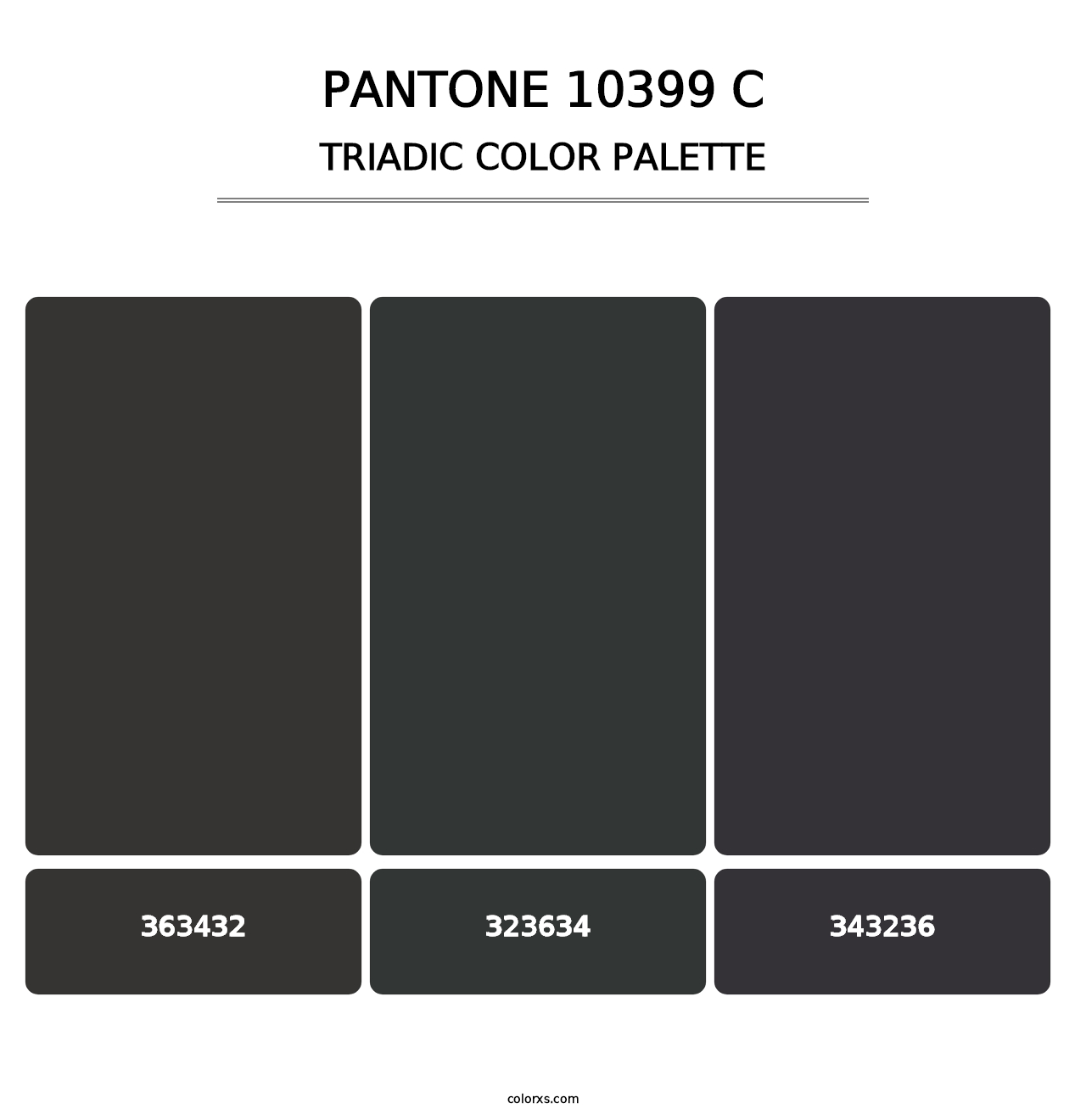 PANTONE 10399 C - Triadic Color Palette