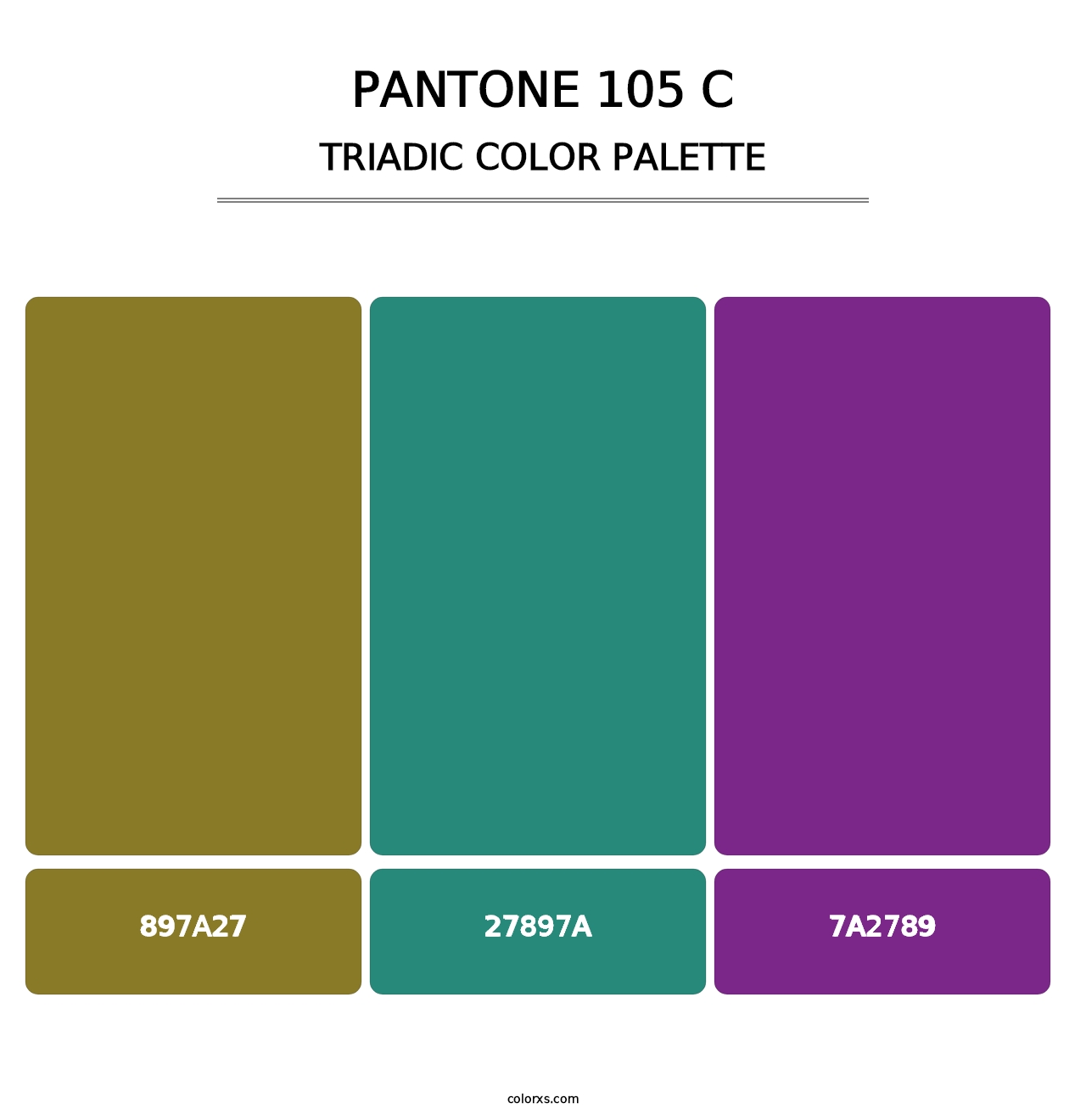 PANTONE 105 C - Triadic Color Palette