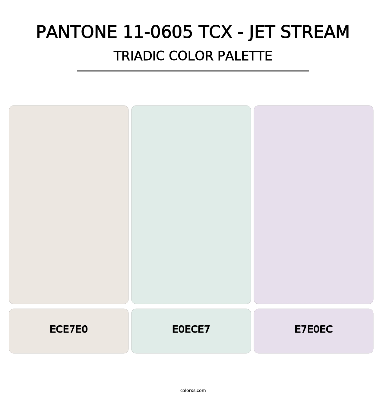 PANTONE 11-0605 TCX - Jet Stream - Triadic Color Palette