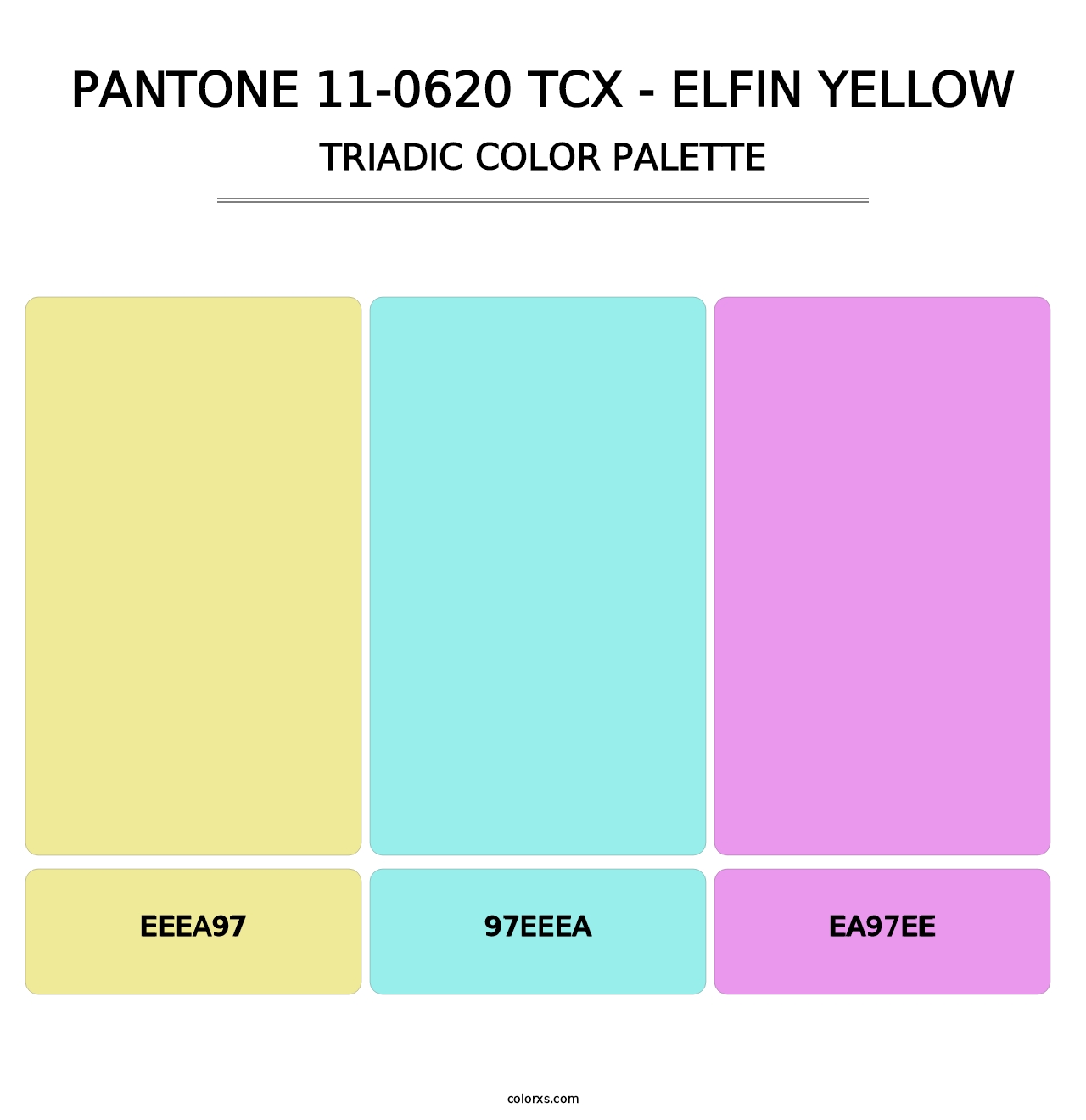 PANTONE 11-0620 TCX - Elfin Yellow - Triadic Color Palette