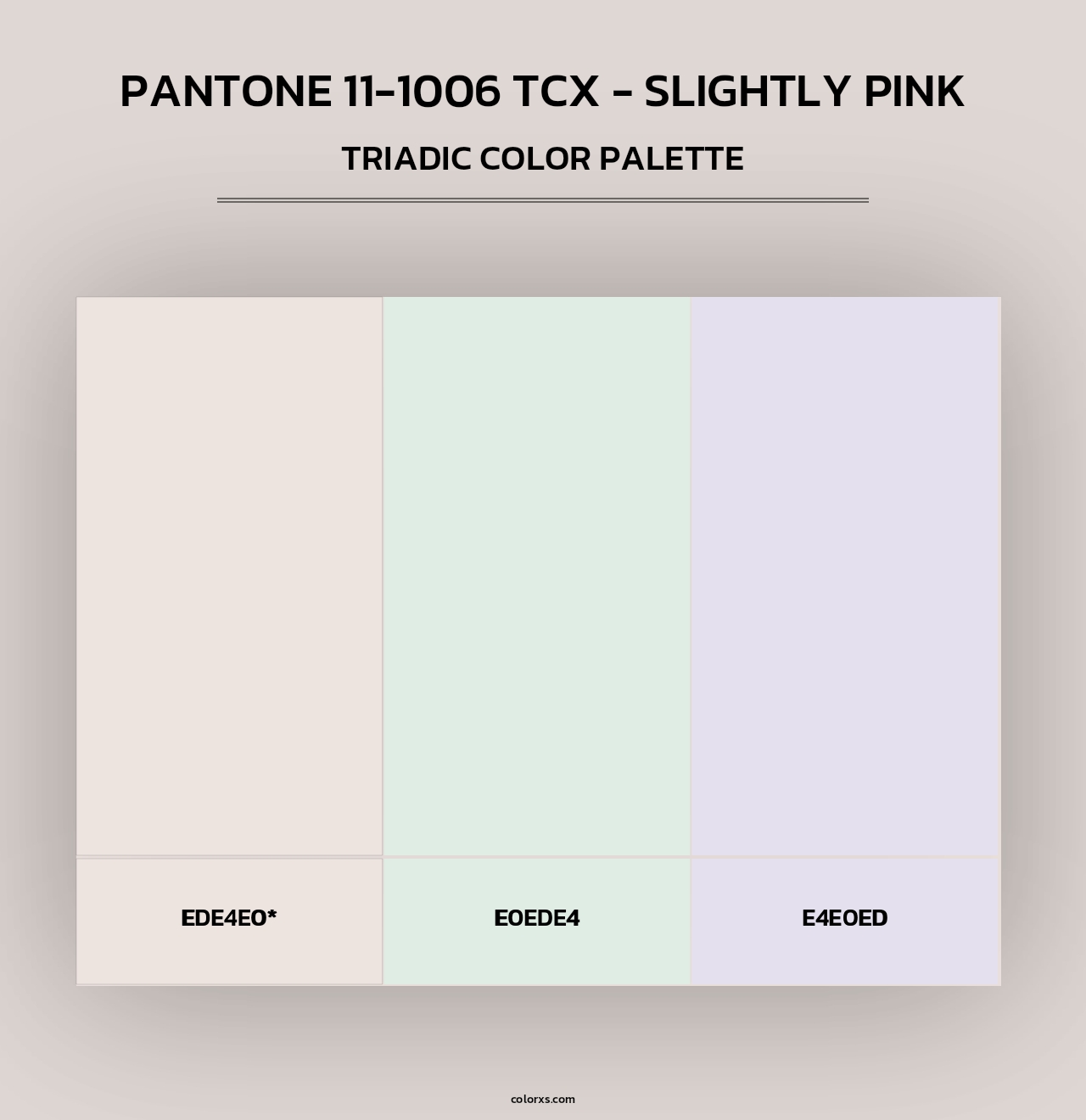PANTONE 11-1006 TCX - Slightly Pink - Triadic Color Palette
