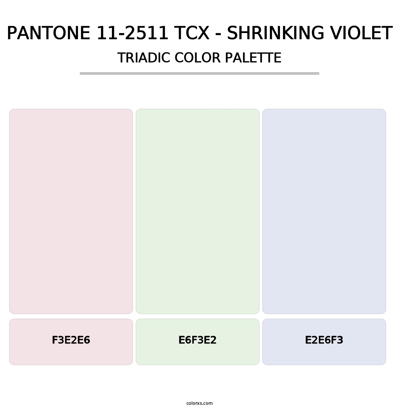 PANTONE 11-2511 TCX - Shrinking Violet - Triadic Color Palette