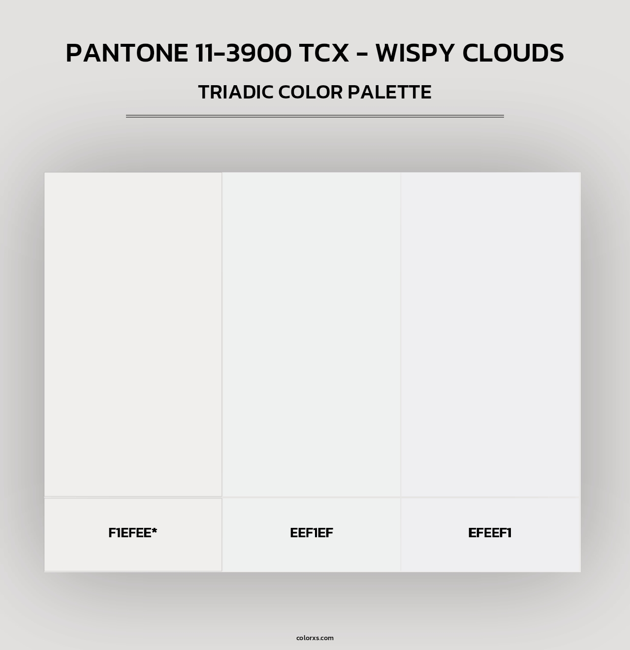 PANTONE 11-3900 TCX - Wispy Clouds - Triadic Color Palette