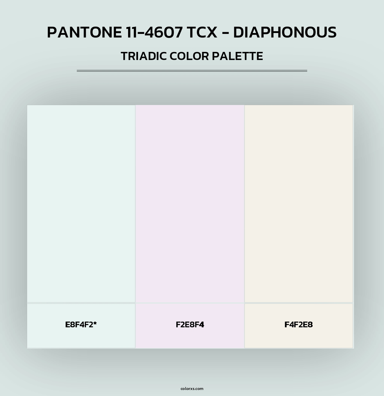 PANTONE 11-4607 TCX - Diaphonous - Triadic Color Palette