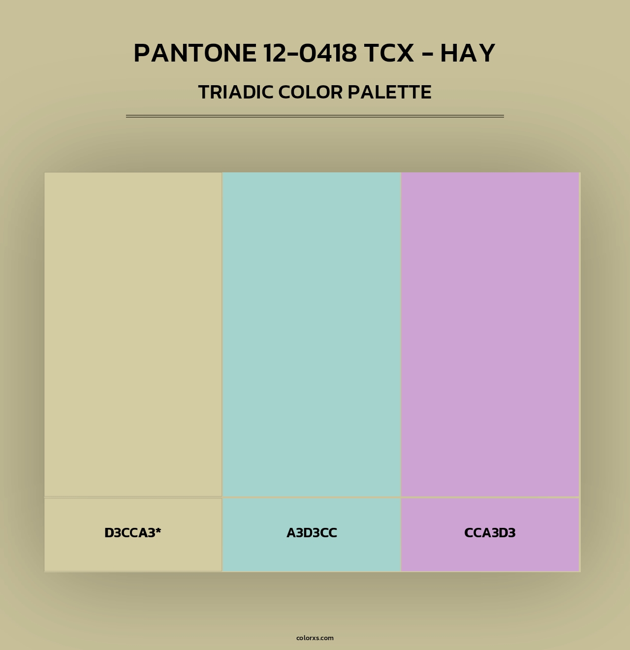 PANTONE 12-0418 TCX - Hay - Triadic Color Palette