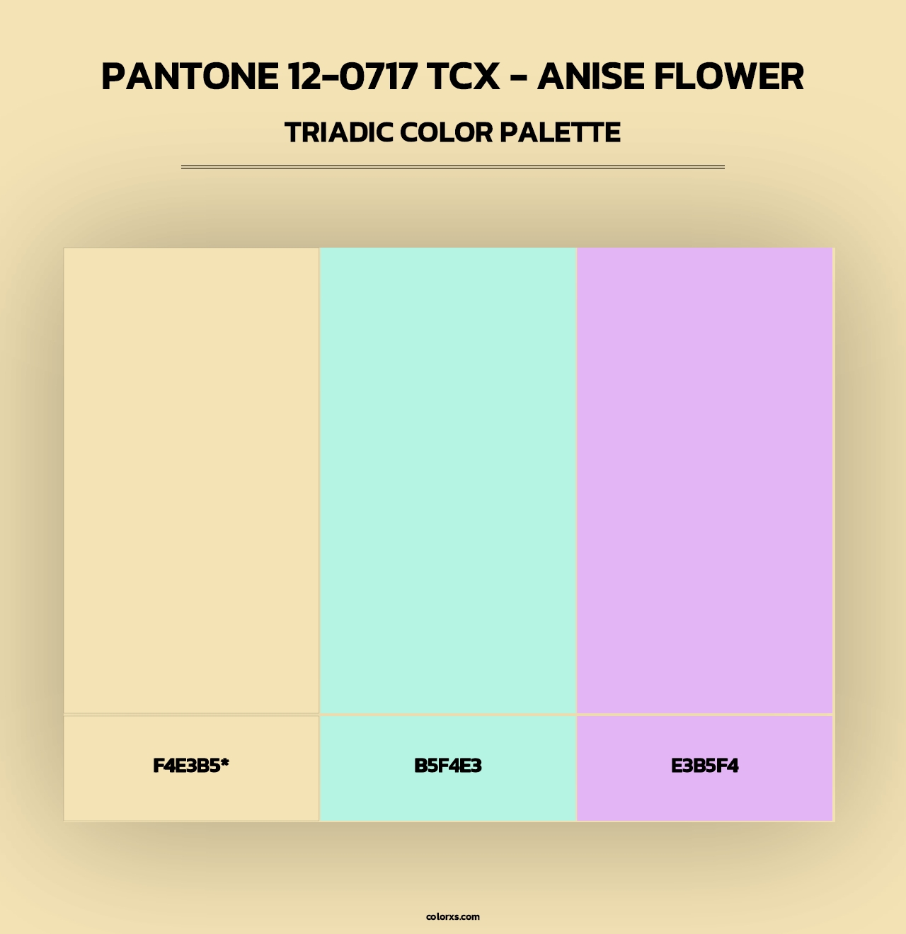 PANTONE 12-0717 TCX - Anise Flower - Triadic Color Palette
