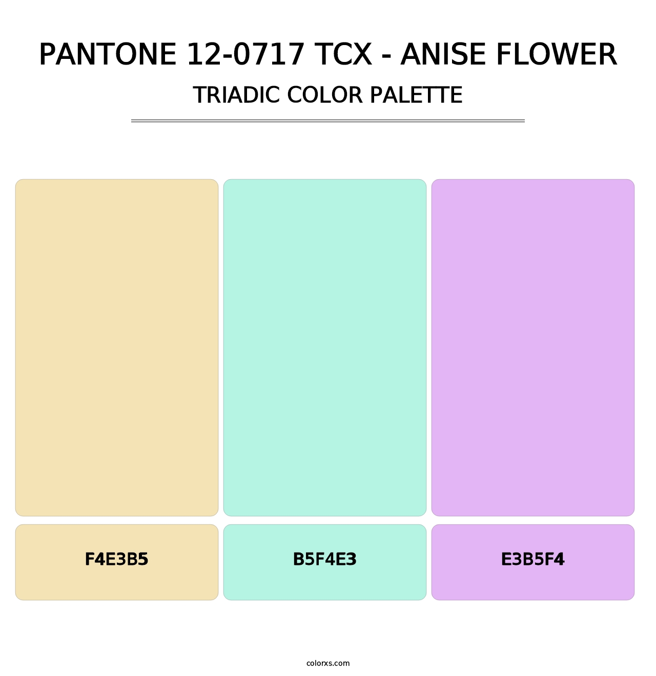 PANTONE 12-0717 TCX - Anise Flower - Triadic Color Palette