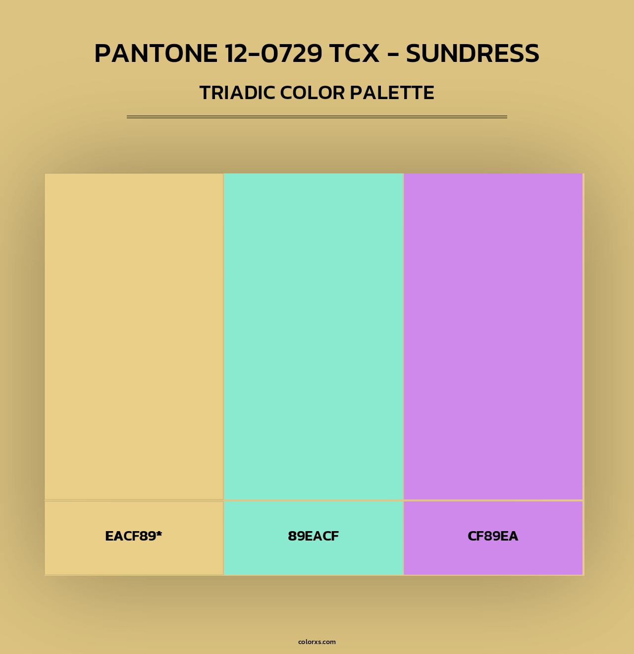 PANTONE 12-0729 TCX - Sundress - Triadic Color Palette
