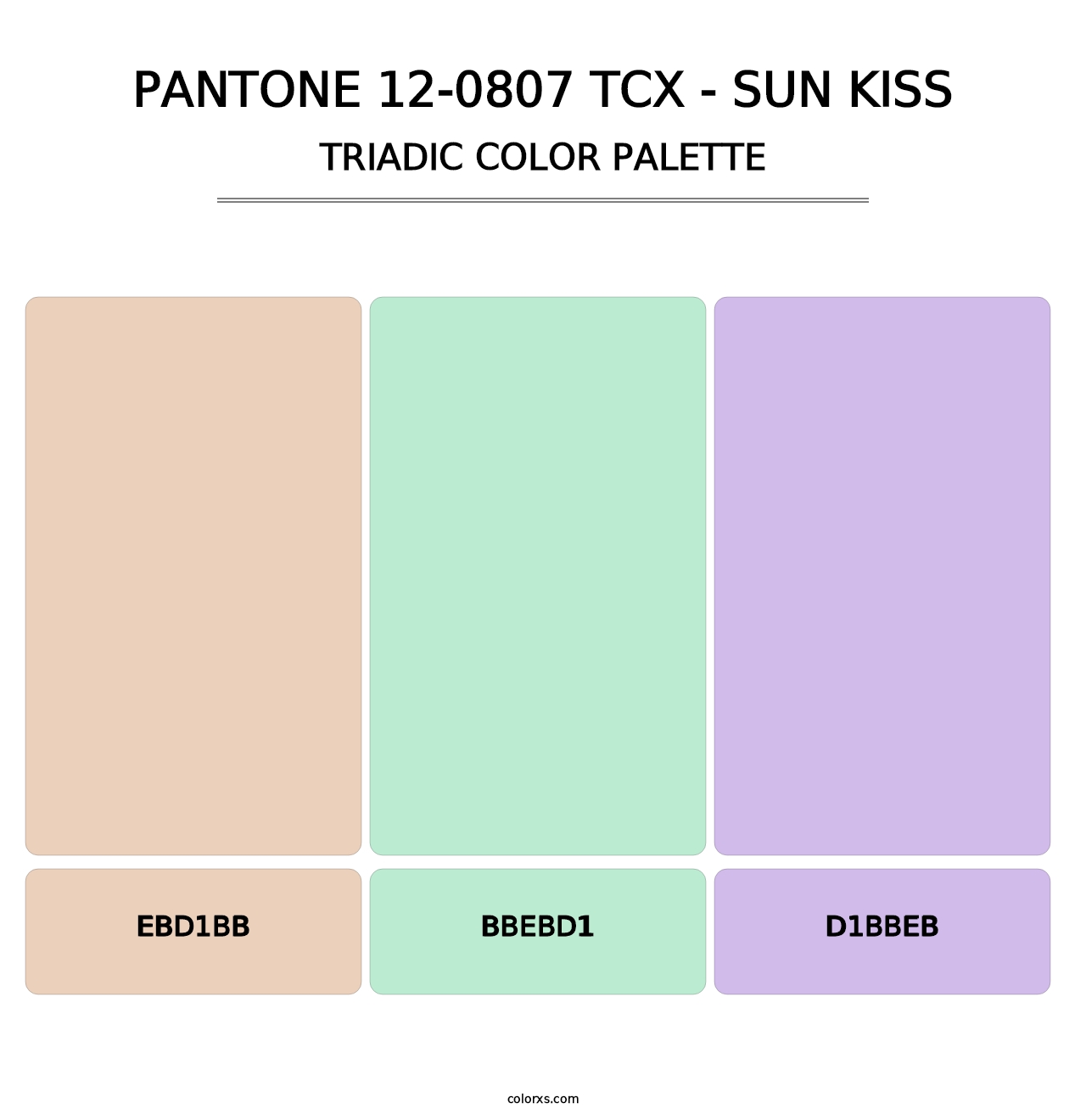 PANTONE 12-0807 TCX - Sun Kiss - Triadic Color Palette