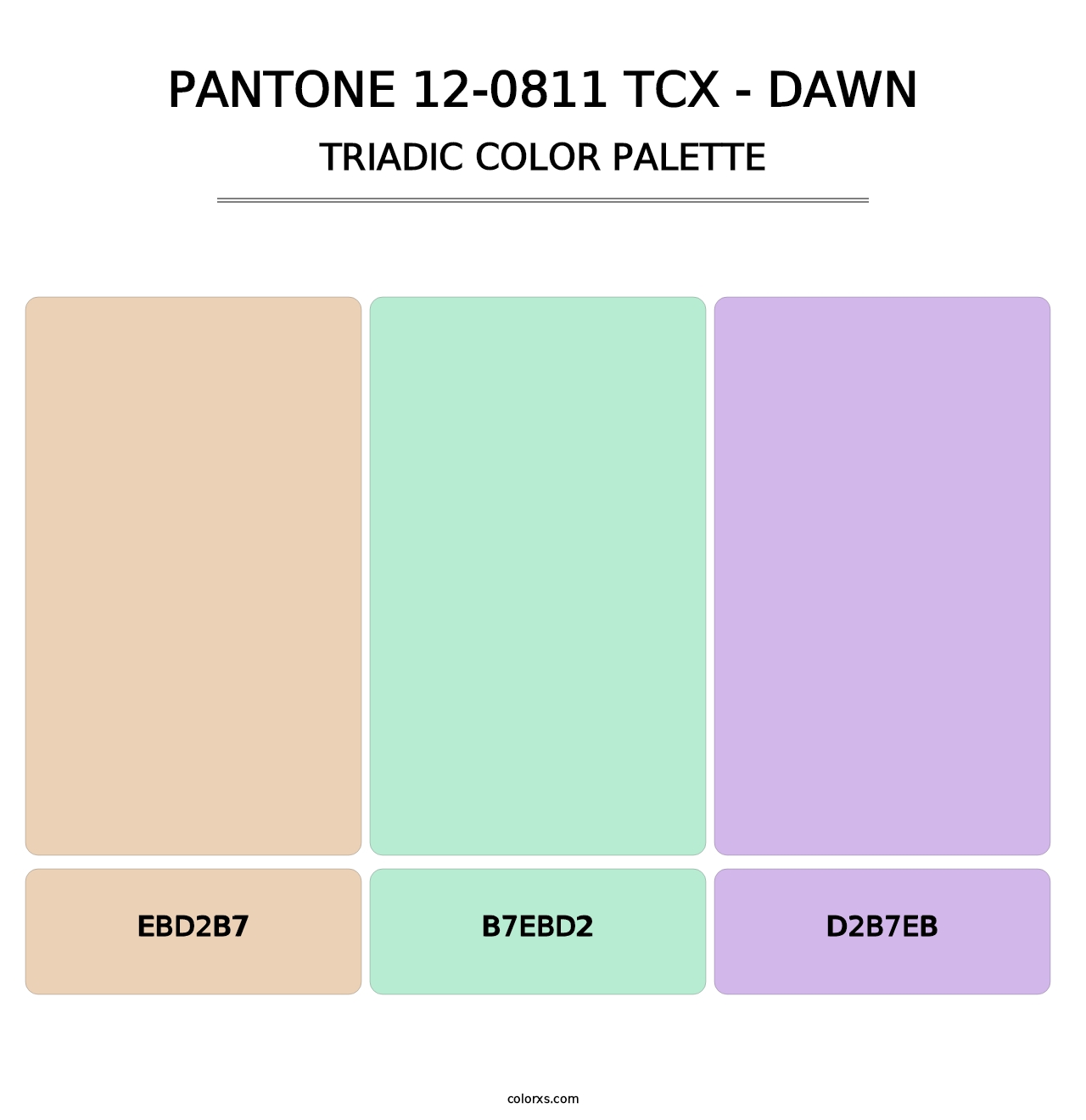 PANTONE 12-0811 TCX - Dawn - Triadic Color Palette
