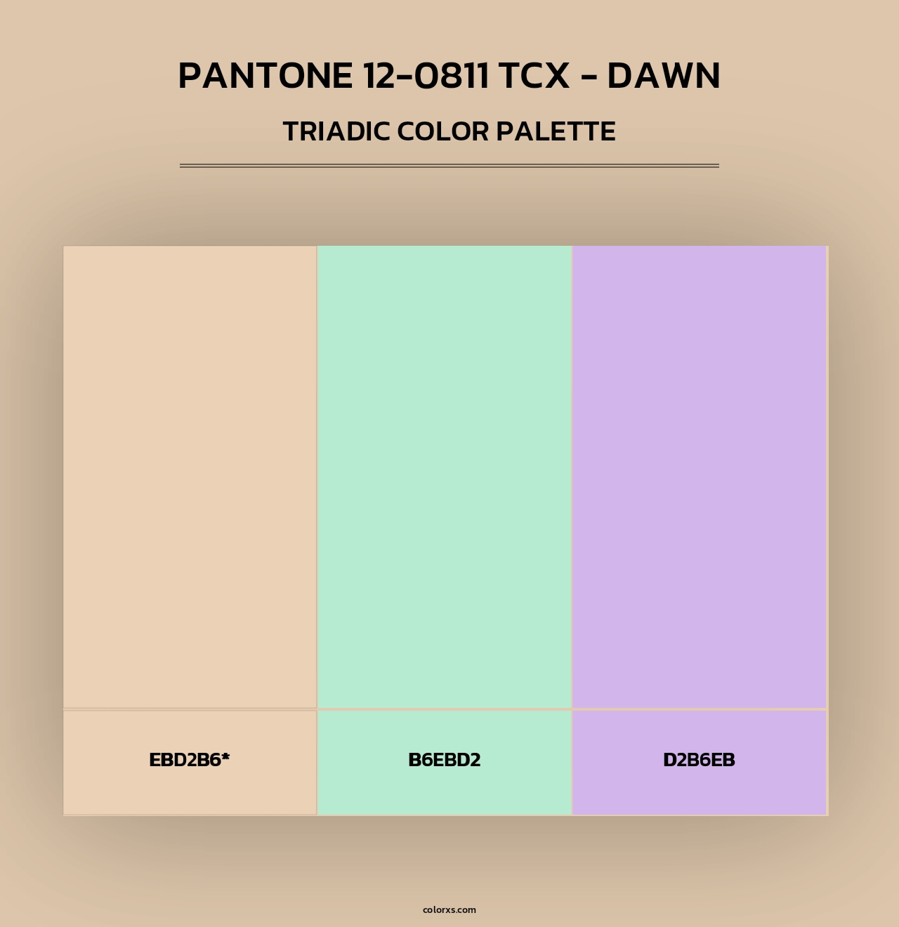 PANTONE 12-0811 TCX - Dawn - Triadic Color Palette