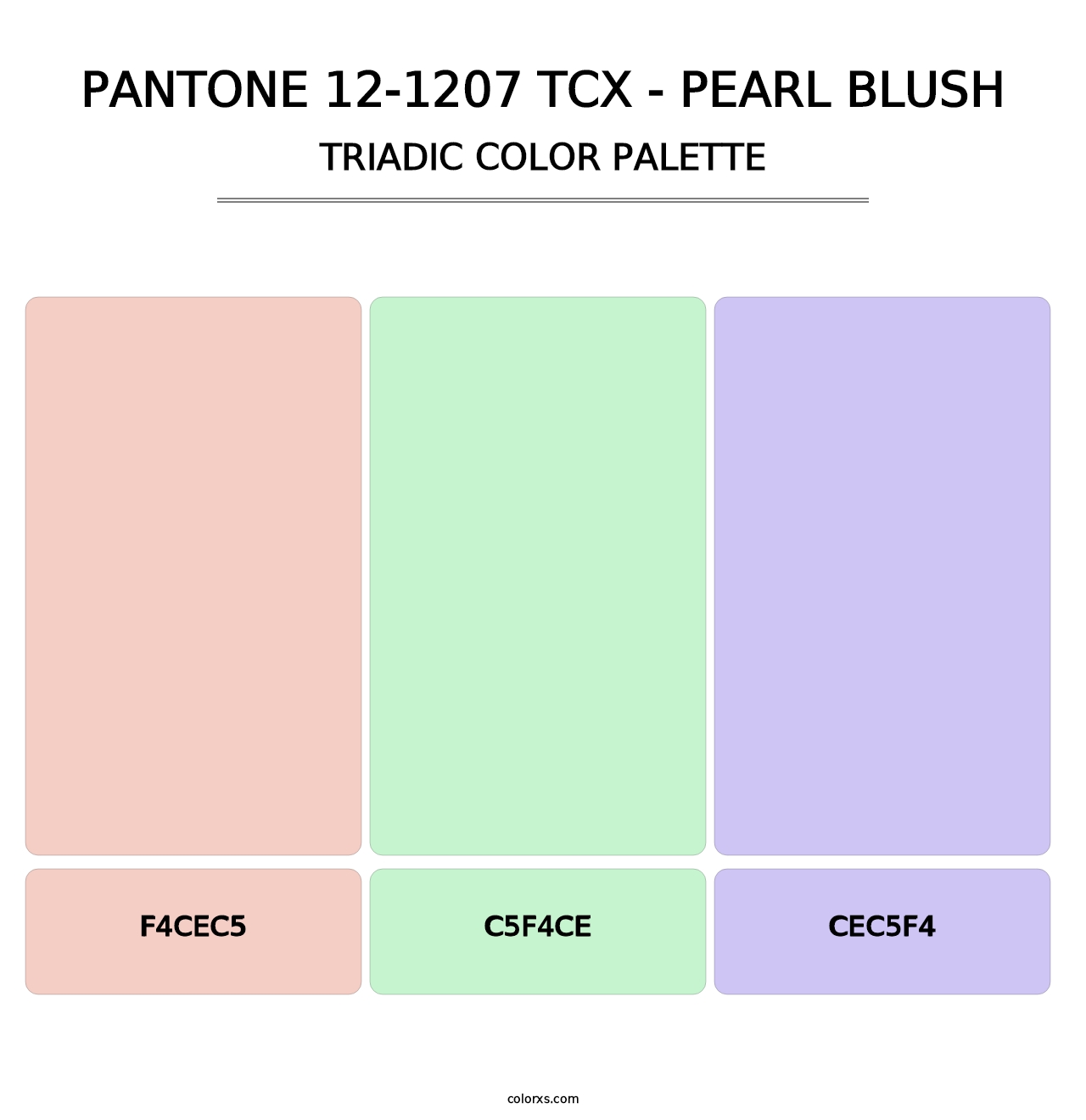 PANTONE 12-1207 TCX - Pearl Blush - Triadic Color Palette