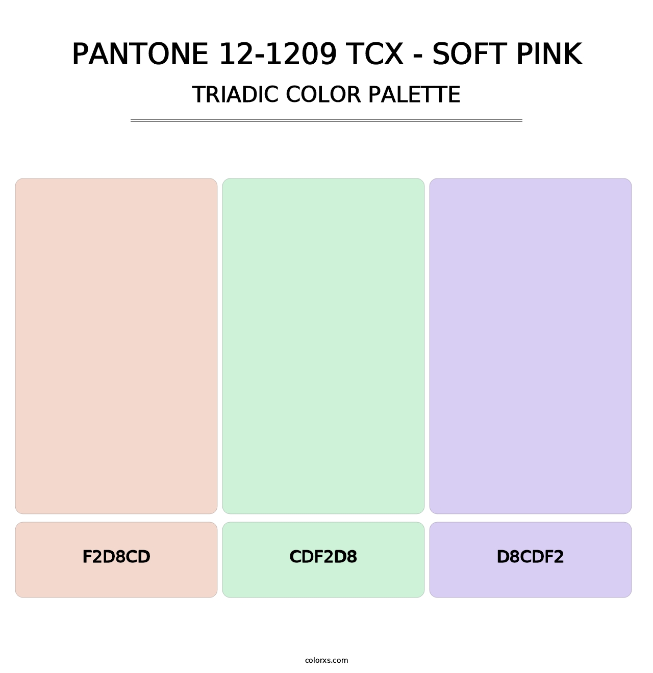 PANTONE 12-1209 TCX - Soft Pink - Triadic Color Palette