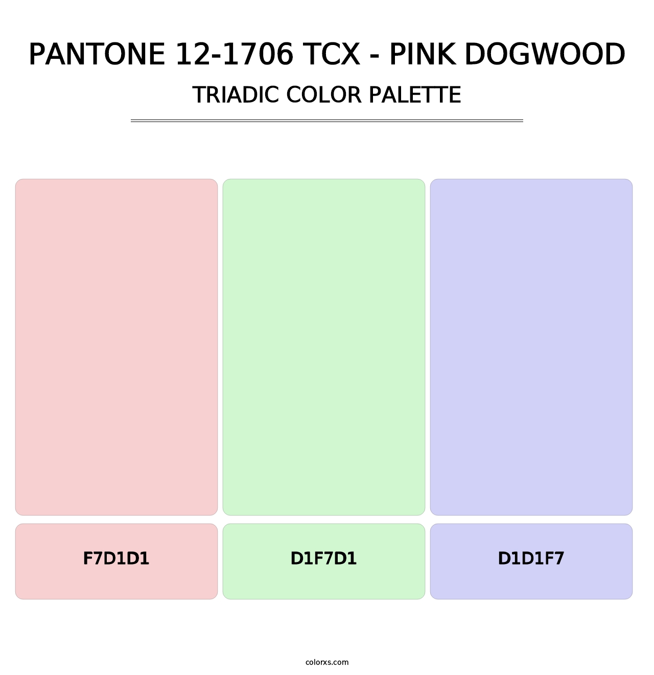 PANTONE 12-1706 TCX - Pink Dogwood - Triadic Color Palette