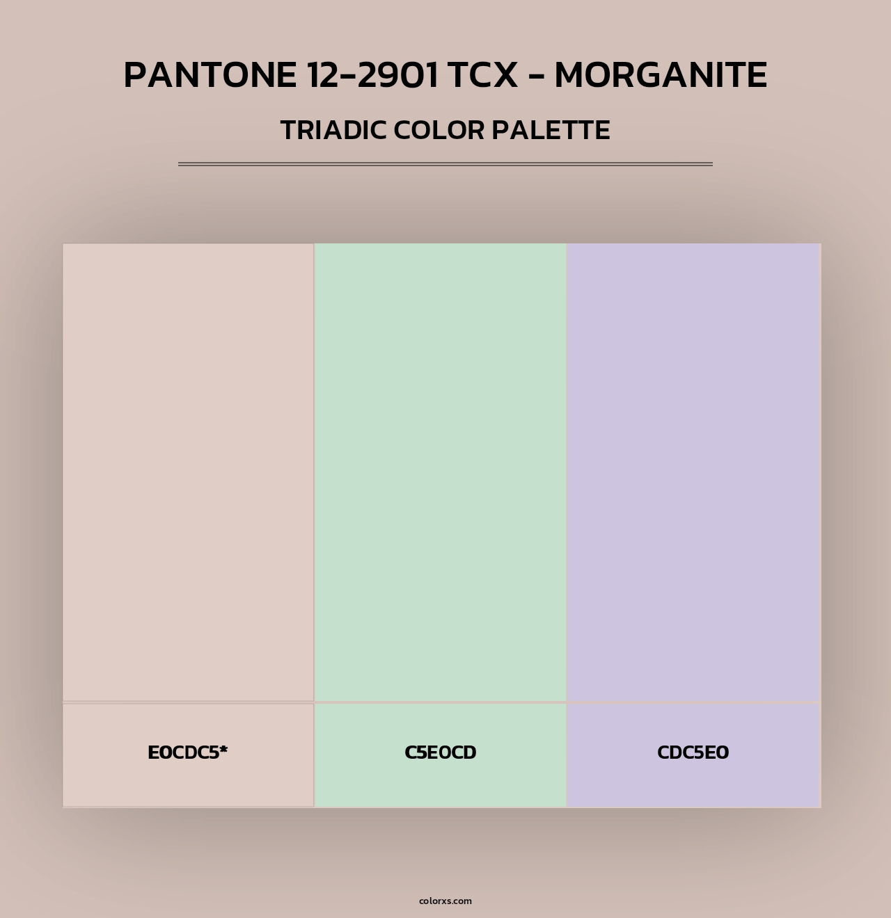PANTONE 12-2901 TCX - Morganite - Triadic Color Palette