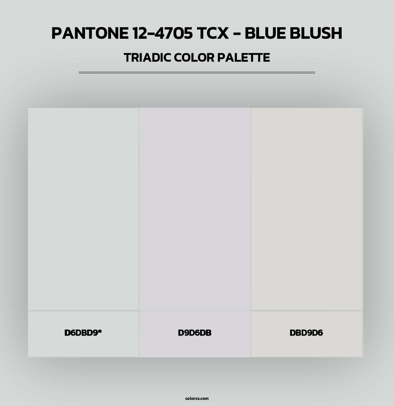 PANTONE 12-4705 TCX - Blue Blush - Triadic Color Palette
