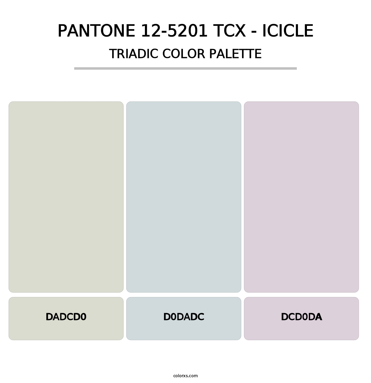 PANTONE 12-5201 TCX - Icicle - Triadic Color Palette