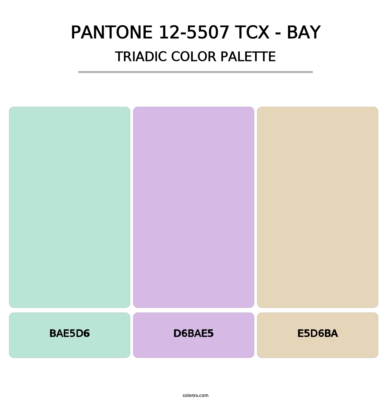 PANTONE 12-5507 TCX - Bay - Triadic Color Palette