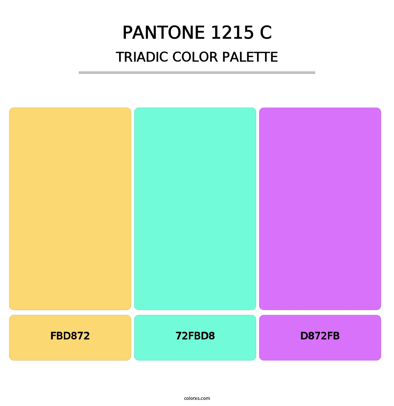 PANTONE 1215 C - Triadic Color Palette