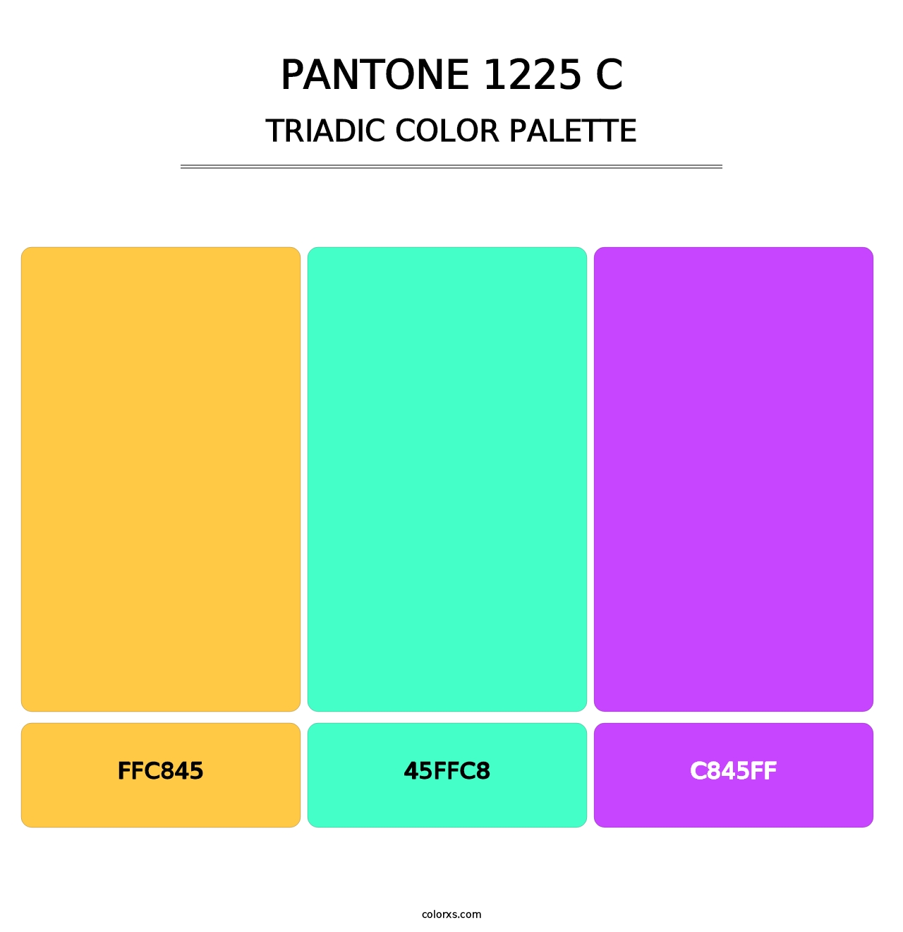 PANTONE 1225 C - Triadic Color Palette