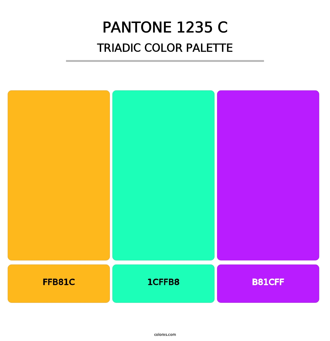 PANTONE 1235 C - Triadic Color Palette