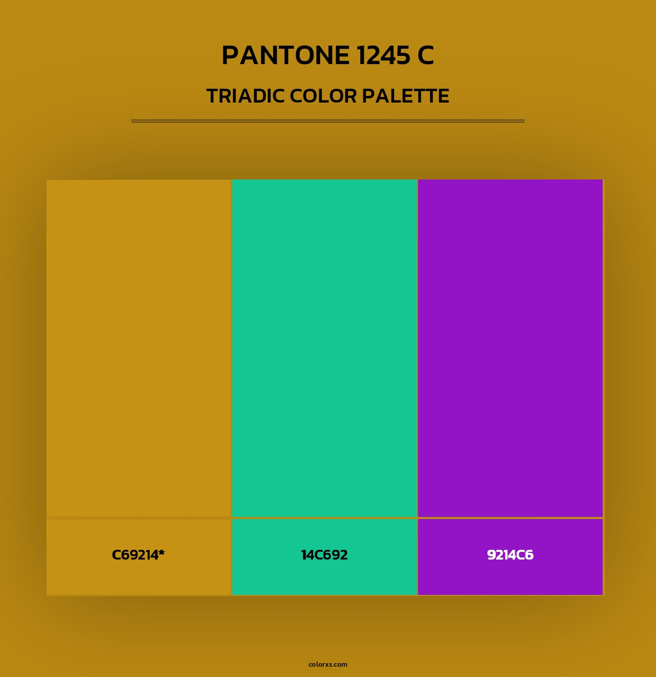 PANTONE 1245 C - Triadic Color Palette