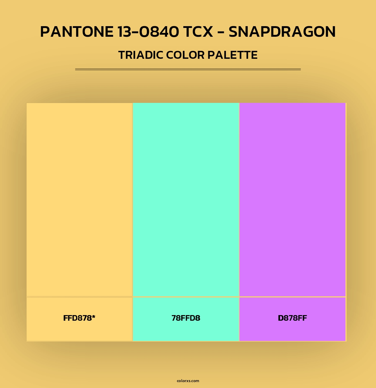 PANTONE 13-0840 TCX - Snapdragon - Triadic Color Palette