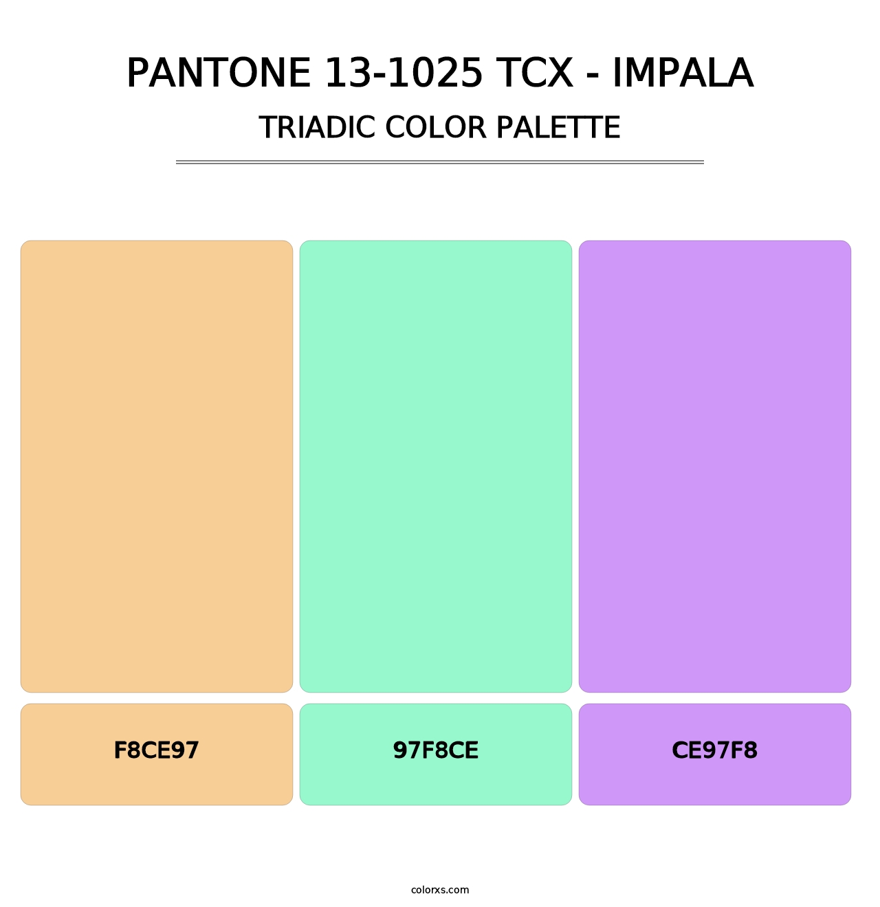PANTONE 13-1025 TCX - Impala - Triadic Color Palette