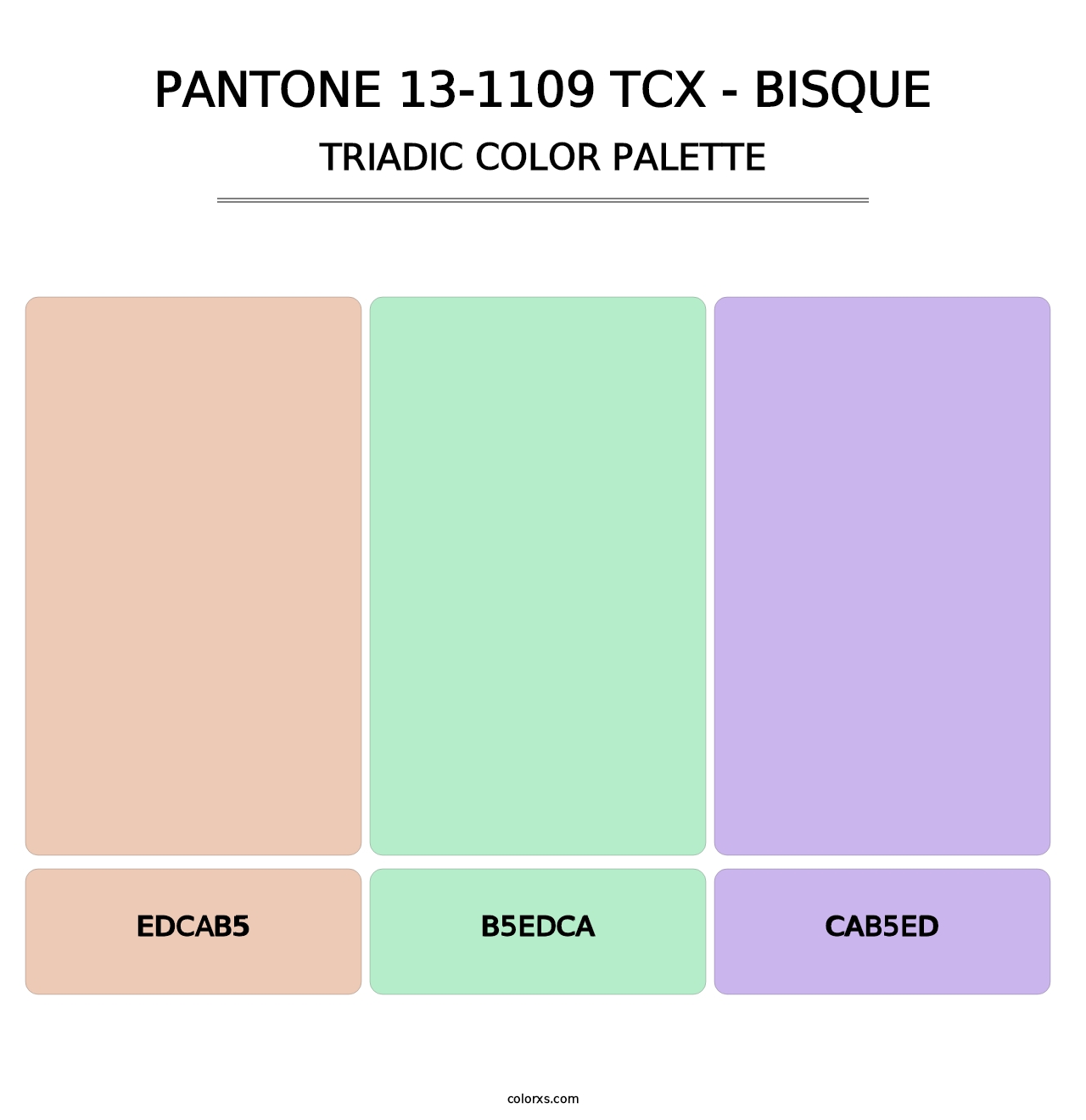 PANTONE 13-1109 TCX - Bisque - Triadic Color Palette