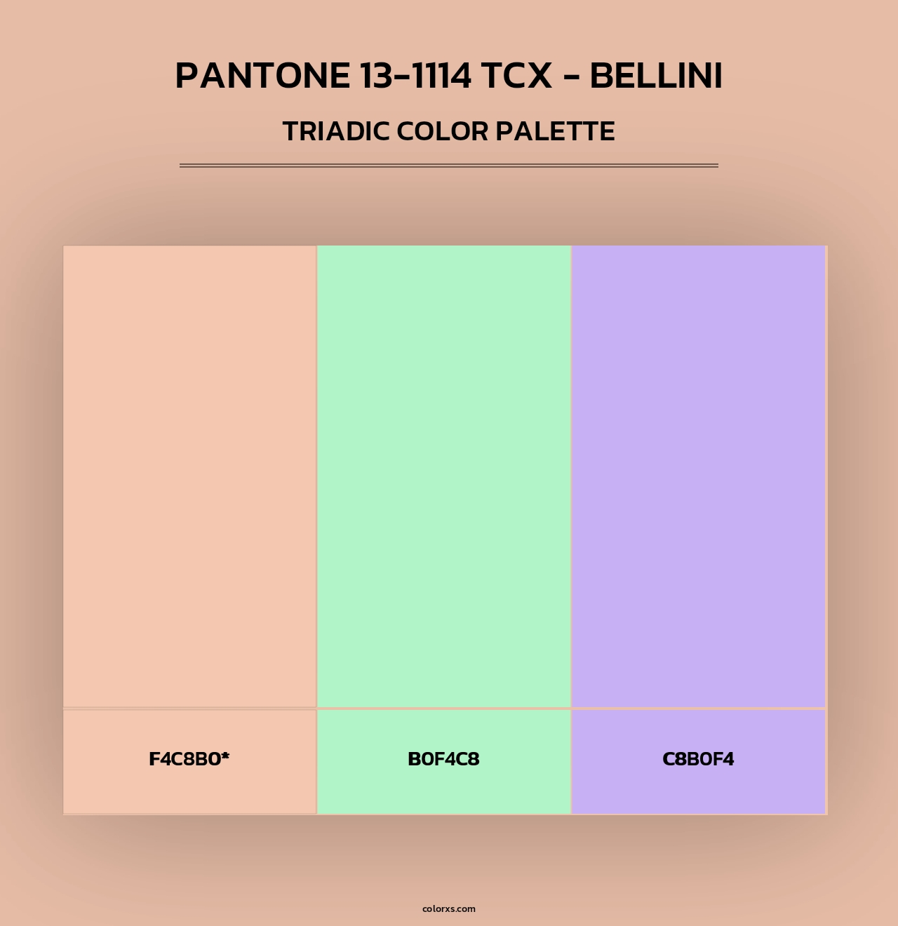 PANTONE 13-1114 TCX - Bellini - Triadic Color Palette