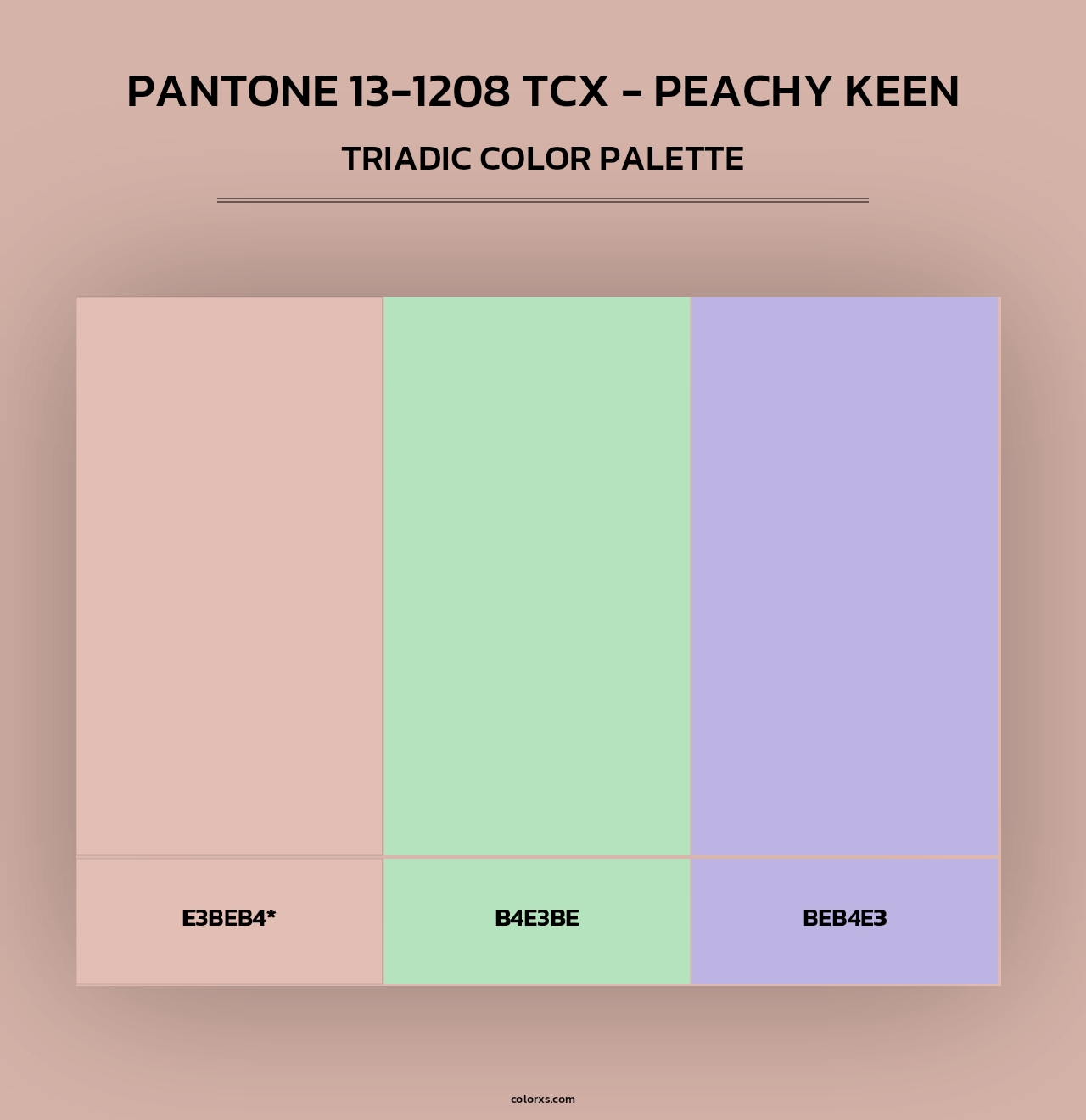 PANTONE 13-1208 TCX - Peachy Keen - Triadic Color Palette