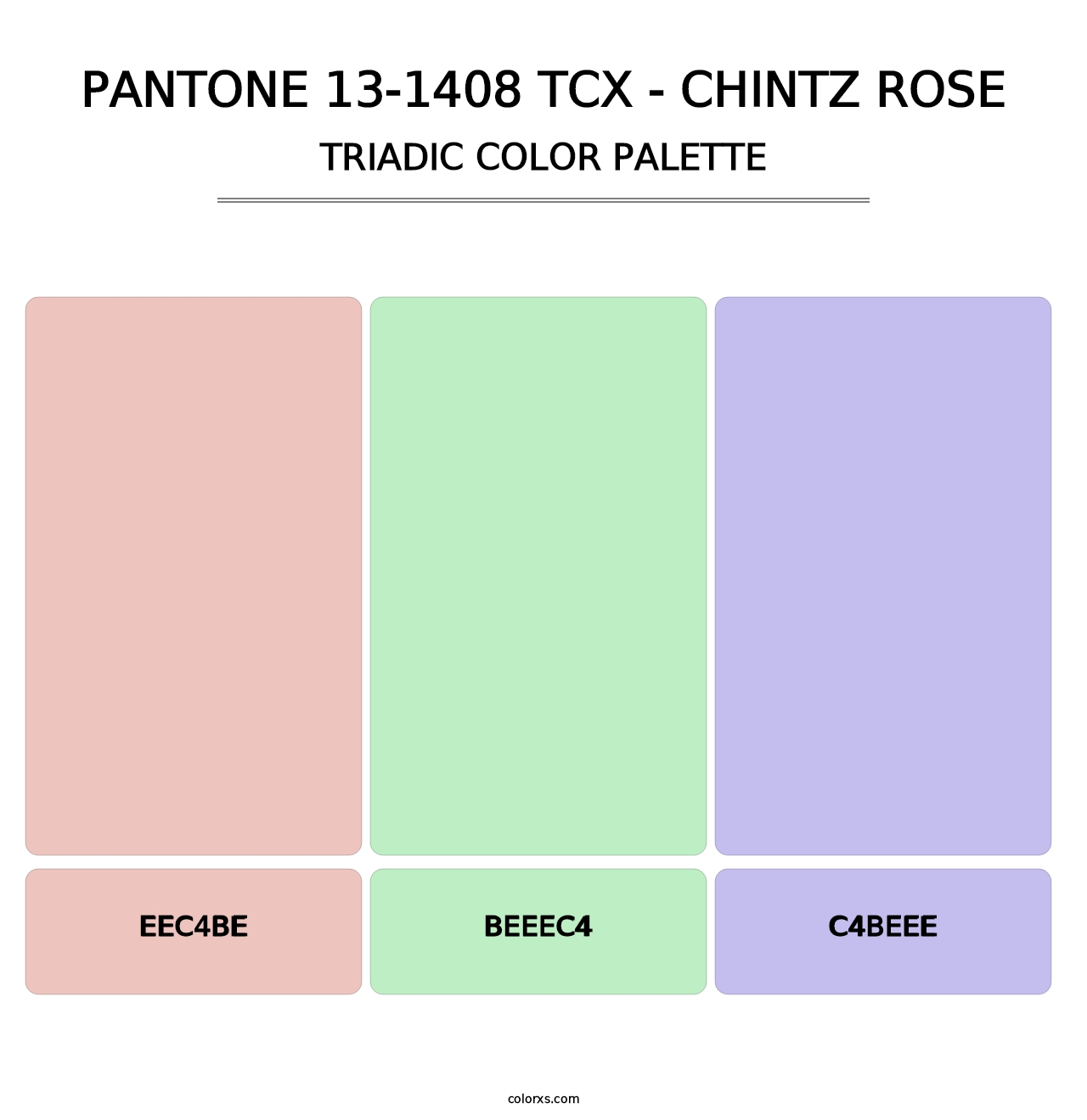 PANTONE 13-1408 TCX - Chintz Rose - Triadic Color Palette