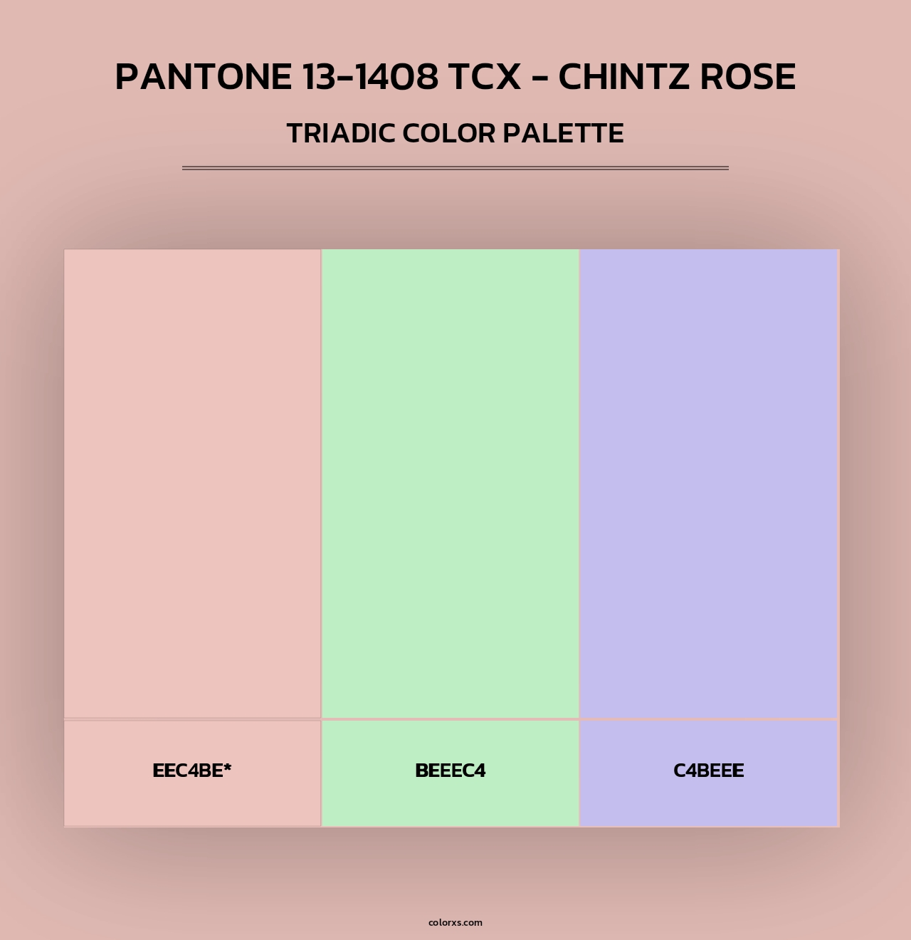 PANTONE 13-1408 TCX - Chintz Rose - Triadic Color Palette